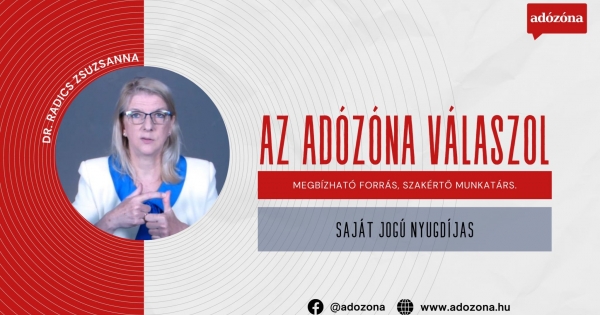 Az Adózóna válaszol: saját jogú nyugdíjas