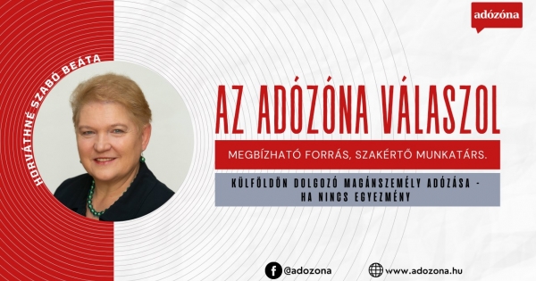 Az Adózóna válaszol: külföldön dolgozó magánszemély adózása – ha nincs egyezmény