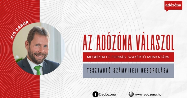 Az Adózóna válaszol: tesztautó számviteli besorolása