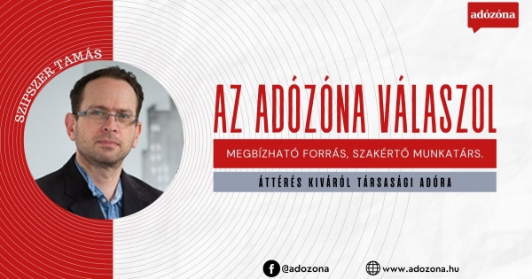 Az Adózóna válaszol: áttérés kiváról társasági adóra