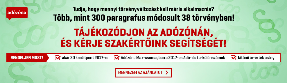 Törvényváltozás-áradat – akár 20 kreditpont – elkezdődött a 2017-es év