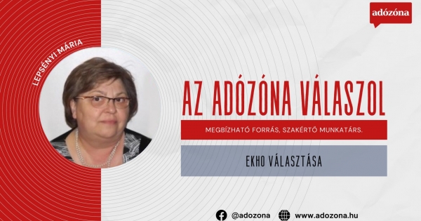 Az Adózóna válaszol: ekho választása