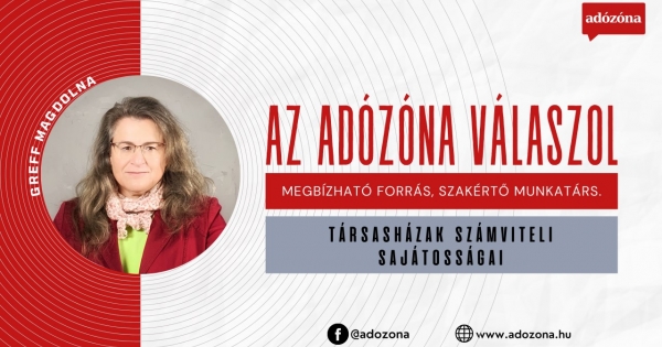 Az Adózóna válaszol: társasházak számviteli sajátosságai
