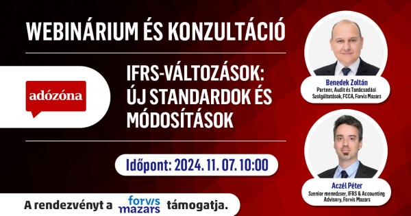 IFRS-változások: új standardok és módosítások – webinárium