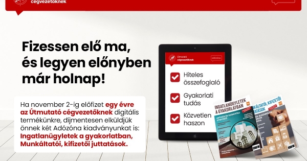 Útmutató cégvezetőknek – most extra kiadványokkal!