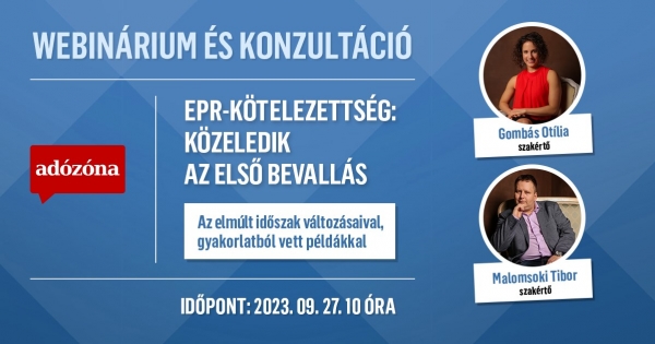 EPR-kötelezettség: közeledik az első bevallás – webinárium