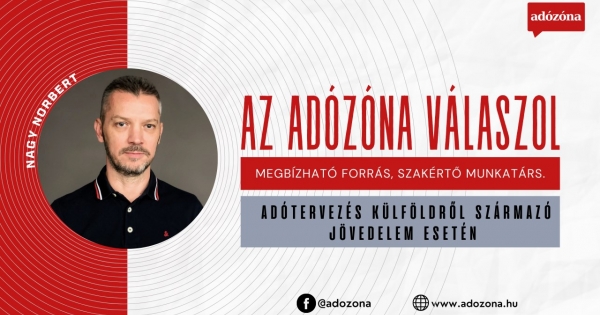 Az Adózóna válaszol: adótervezés külföldről származó jövedelem esetén