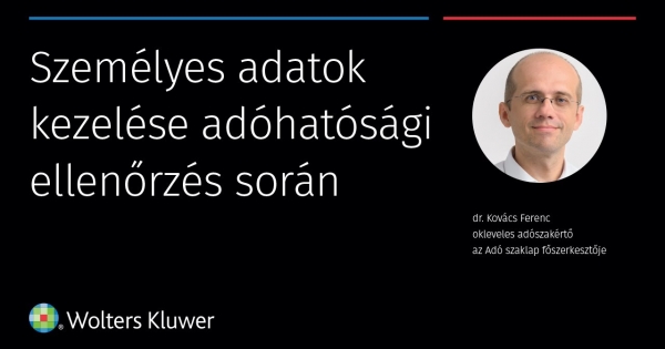 Személyes adatok kezelése adóellenőrzés során