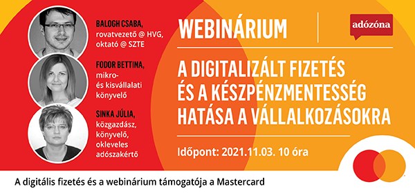 A digitalizált fizetés és a készpénzmentesség hatása a vállalkozásokra – webinárium