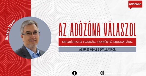 Az Adózóna válaszol: az üres 08-as bevallásról