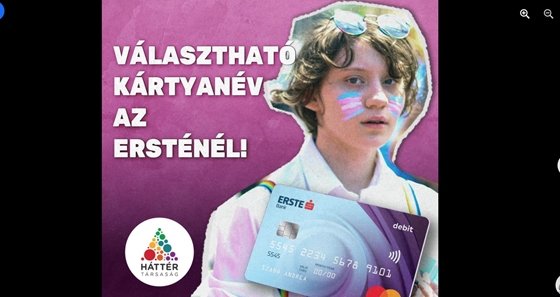 A transzneműeknek kedveskedik az Erste Bank: már igényelhető olyan kártya, amelyen az ügyfél választott neve szerepel