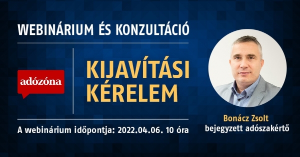 Kijavítási kérelem – webinárium