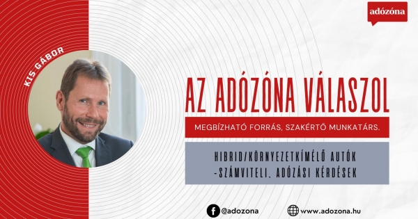 Az Adózóna válaszol: hibrid/környezetkímélő autók – számviteli, adózási kérdések