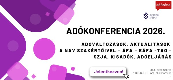 Adókonferencia 2026. – Adóváltozások, aktualitások a NAV szakértőivel – ÁFA – eÁFA – TAO – SZJA, KISADÓK, ADÓELJÁRÁS