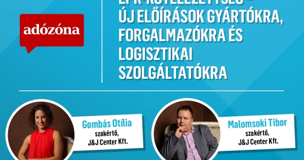 EPR-kötelezettség: új előírások gyártókra, forgalmazókra és logisztikai szolgáltatókra – webinárium