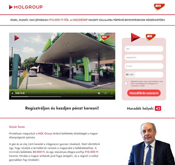 Csalók az államfő fotójával, a Mol nevében hirdetnek kamu befektetéseket