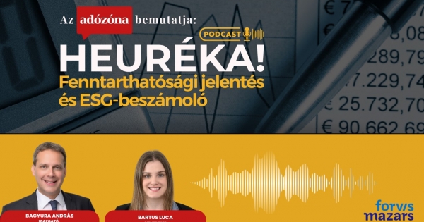 Heuréka! Az Adózóna podcastsorozata – 33. rész: fenntarthatósági jelentés és ESG-beszámoló
