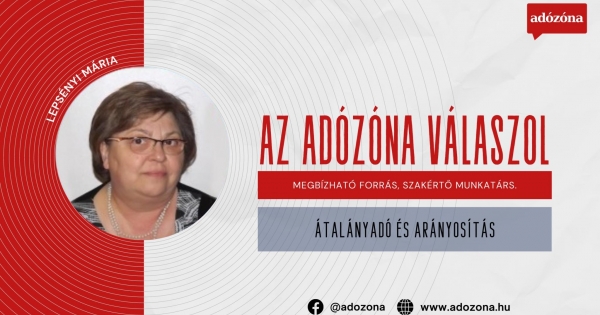 Az Adózóna válaszol: átalányadó és arányosítás