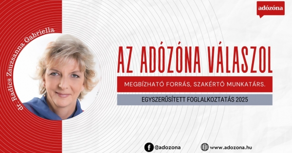 Az Adózóna válaszol: egyszerűsített foglalkoztatás 2025
